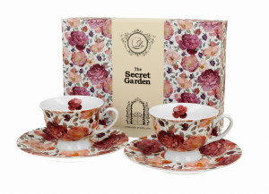 2 Filiżanki espresso SPRING ROSES WHITE