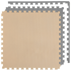 Mata puzzle 2cm (60x60cm) - Szaro - Mokka