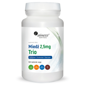 Aliness Miedź Trio 2,5 Mg 100 Tabletek - Odporność I Nerwy