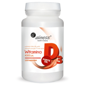 Aliness Witamina D3 Forte Oil 4000 Iu – 120 Kapsułek | Wysoka Biodostępność W Oliwie