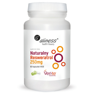 Aliness Naturalny Resweratrol 250 Mg 60 Kapsułek | Veri-te™ Trans-resweratrol – Serce, Krążenie, Antyoksydant