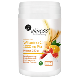 Aliness Witamina C 1000 Mg – Proszek 250 G | Wysoka Biodostępność + Bioflawonoid