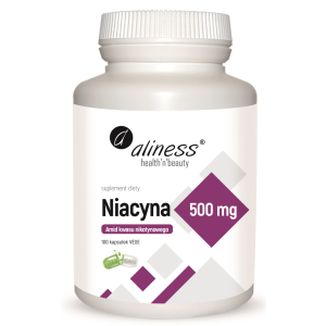 Aliness Niacyna 500 Mg – 100 Kapsułek | Metabolizm Energii + Zdrowa Skóra