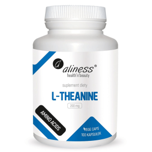 Aliness L-theanine 200mg 100 Kapsułek | Relaks, Koncentracja I Redukcja Stresu
