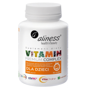 Aliness Premium Vitamin Complex Dzieci Do Ssania 120 Tab – Komplet Witamin I Minerałów Dla Dzieci