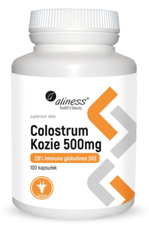 Aliness Colostrum Kozie Ig 28% – 500 Mg, 100 Kapsułek | Naturalne Wsparcie Odporności