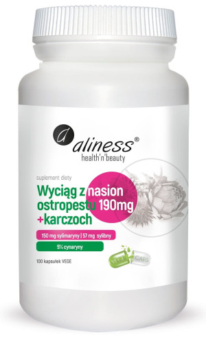 Aliness Ostropest + Karczoch 100 Vege Kaps – Zdrowa Wątroba, Wspomaganie Trawienia