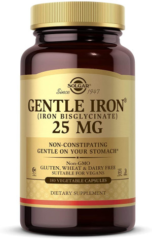 Solgar Gentle Iron 25 Mg - łagodne żelazo 180 Kaps.