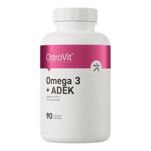 Ostrovit Omega-3 + Adek 90 Kaps. - Serce, Odporność, Kości