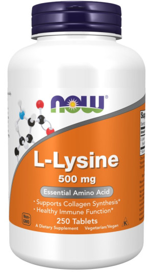 Now Foods L-lizyna 500 Mg (250 Tabl.)