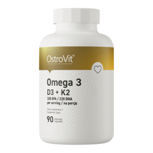 Ostrovit Omega-3 D3+k2 90 Kaps - Wsparcie Serca I Kości