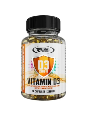 Real Pharm Vitamin D3 2000iu 60 Softgel | Odporność I Zdrowe Kości
