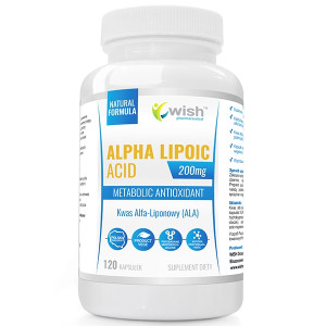 Kwas Alfa-liponowy 200 Mg 120 Kaps. Wish - Antyoksydant