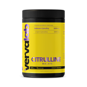 Vervalab Citrulline Crazy Orange 400 G – Jabłczan Cytruliny | Siła, Pompa, Wydolność