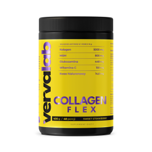 Vervalab Collagen Flex Sweet Strawberry 400 G – Kolagen + Msm + Glukozamina | Wsparcie Stawów I Skóry