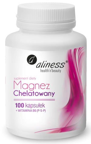 Aliness Magnez Chelatowany 720 Mg + B6 100 Kaps - Wsparcie Mięśni