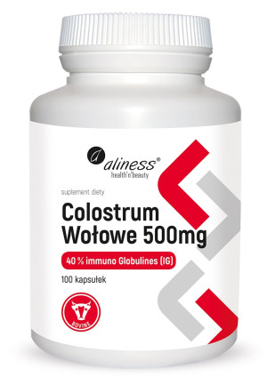 Aliness Colostrum Wołowe 100 Kapsułek - Wsparcie Odporności