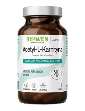 Biowen Acetyl-l-karnityna 500 Mg - Energia I Metabolizm 100 Kapsułek
