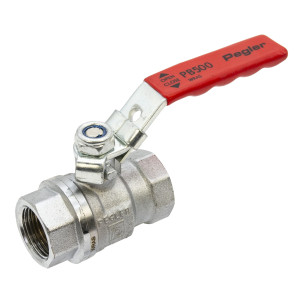 Pegler PB500 3/4 BSP F x F Full Bore Ball Valve – Red Lever Handle