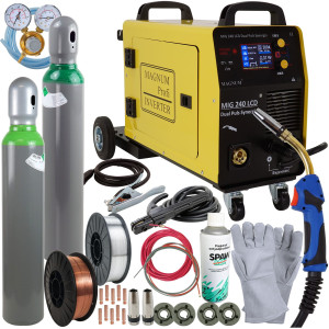 Magnum MIG 240 LCD Dual Puls Synergia Zestaw 3