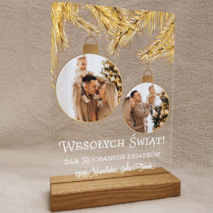 Prezent na święta mikołajki statuetka ze zdjęciem prezent pod choinkę
