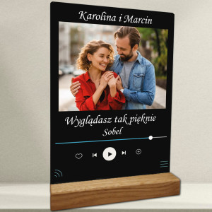Zdjęcie na szkle nasza piosenka spotify czarne prezent na walentynki