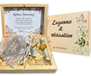 Pudełko na pieniądze pamiątka ślub prezent na ślub wesele ślubne prezent dla pary młodej