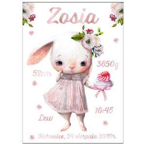 Metryczka Pastelowa Hania