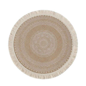 Tischset Jute beige/braun 38cm rund