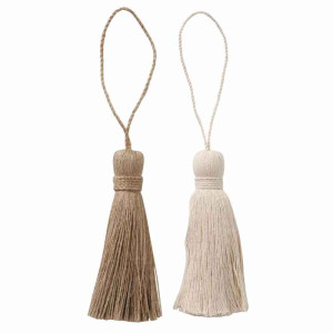 Dekoanhänger Baumwolle natur 14cm creme