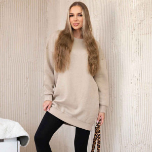 langes Sweatshirt "California" hellbeige