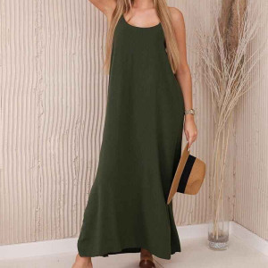 Langes Kleid Khaki