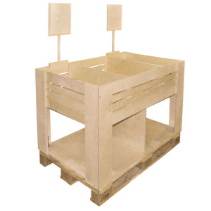 Palettenbox NEUTRAL aus Holz