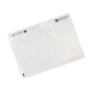 100 x Lieferscheintaschen / Dokumententaschen Begleitpapiertaschen Transparent DIN C4