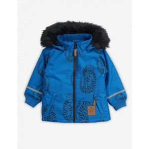 MINI RODINI niebieska kurtka w tygrysy K2 - 12m