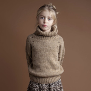 TOCOTO VINTAGE brązowy sweter z golfem - 3y