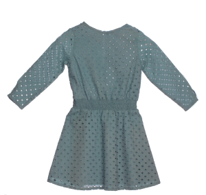 PLUMETI RAIN ażurowa sukienka Teal - 8y