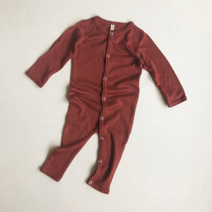ORGANIC ZOO rampers Burgundy - 0-3m