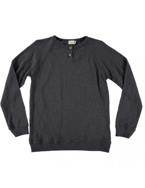 BUHO ciemnoszary longsleeve z guziczkami Joan - 3y