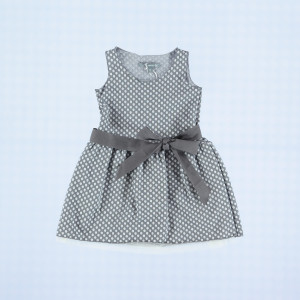 Minimu chic for kids Baby&Girl DAINTY niebieska sukienka w grochy z podszewką z tiulu - 12m