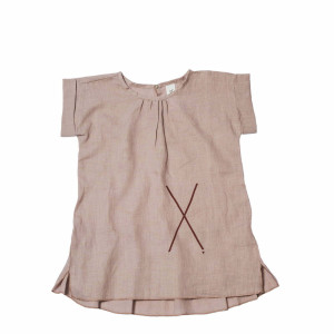 BOOSO sukienka LINEN "X" DRESS BRUDNY RÓŻ - 2y