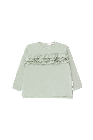 TINY COTTONS bluzka z falbankami w kolorze pistacjowym - 2y