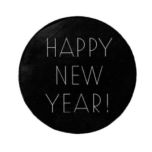 BLOOMINGVILLE czarne naklejki HAPPY NEW YEAR!