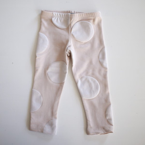 Minimu legginsy w grochy pudrowy róż - 12m