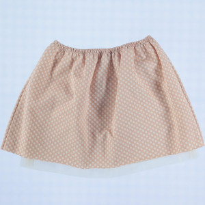 Minimu chic for kids Baby&Girl IOLANDA różowa spódniczka w grochy z podszewką tiulową - 8y