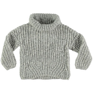 BUHO Szary sweter z golfem Filipa - 4y