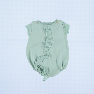 Minimu chic for kids Baby LUNA miętowe body z falbanką - 6m
