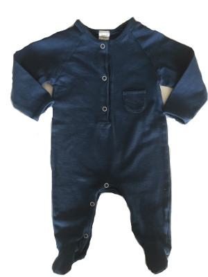 BEAN'S niebiesko szary rampers w paski PAPEL - 6m