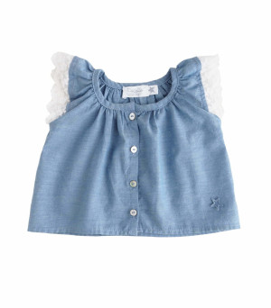 TOCOTO VINTAGE niebieska bluzka - 4y