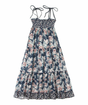 TOCOTO VINTAGE długa sukienka w kwiaty - 2y